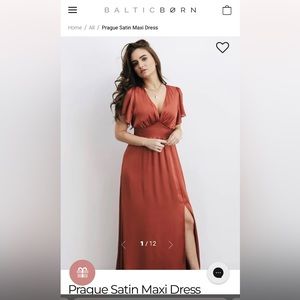 Baltic Born Prague satin maxi dress
